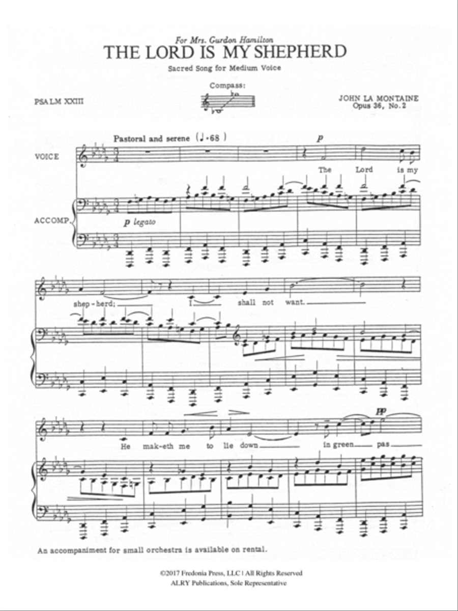 The Lord Is My Shepherd, Op. 34, No. 2 Voice scores gallery preview page 2