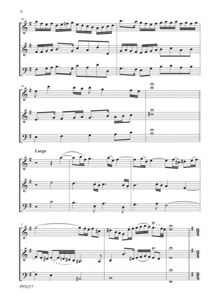 BUXTEHUDE TRIO SONATA IN E MINOR OPUS 1 No. 7 for flute, oboe & bassoon or cello