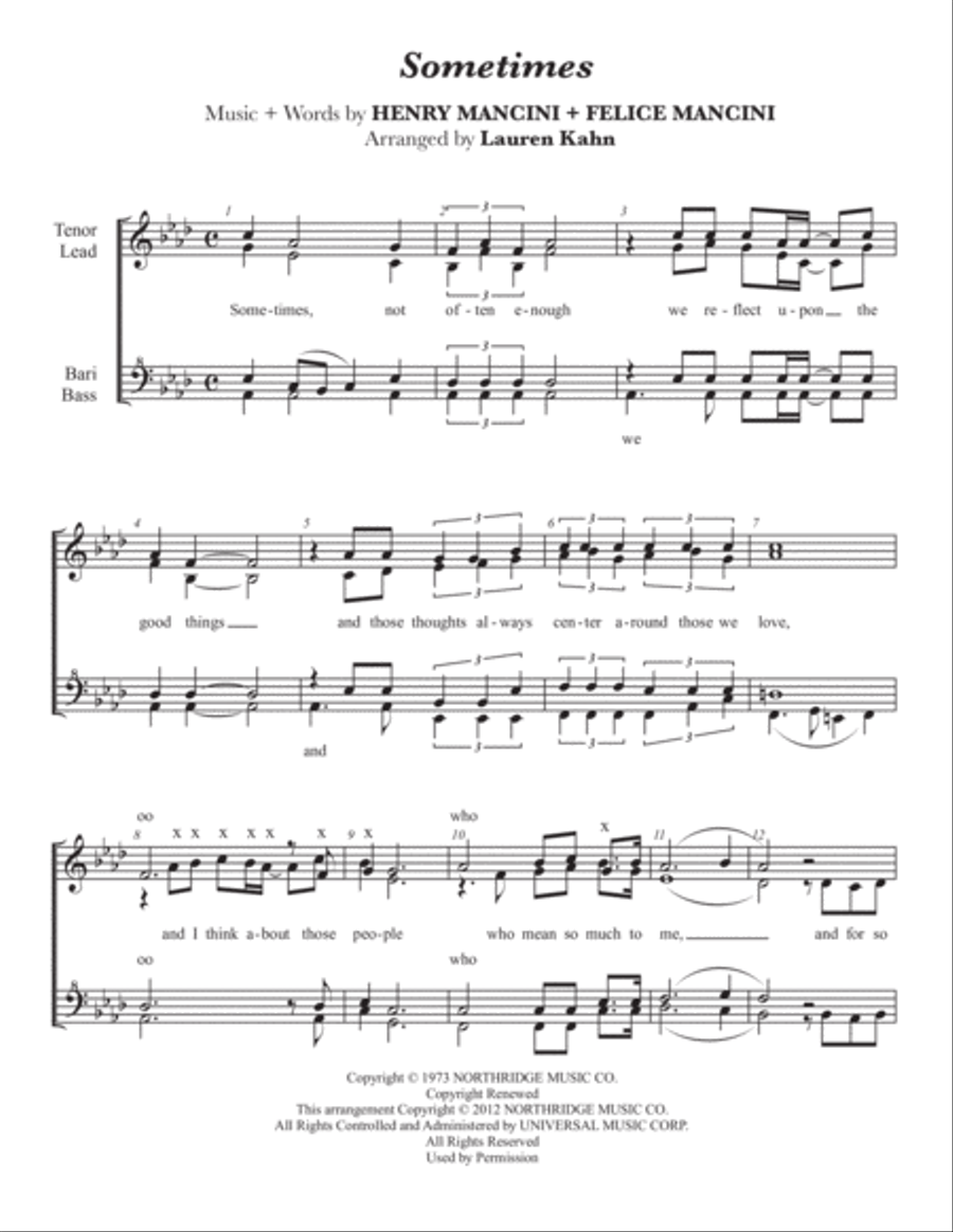Sometimes A Cappella scores gallery preview page 1