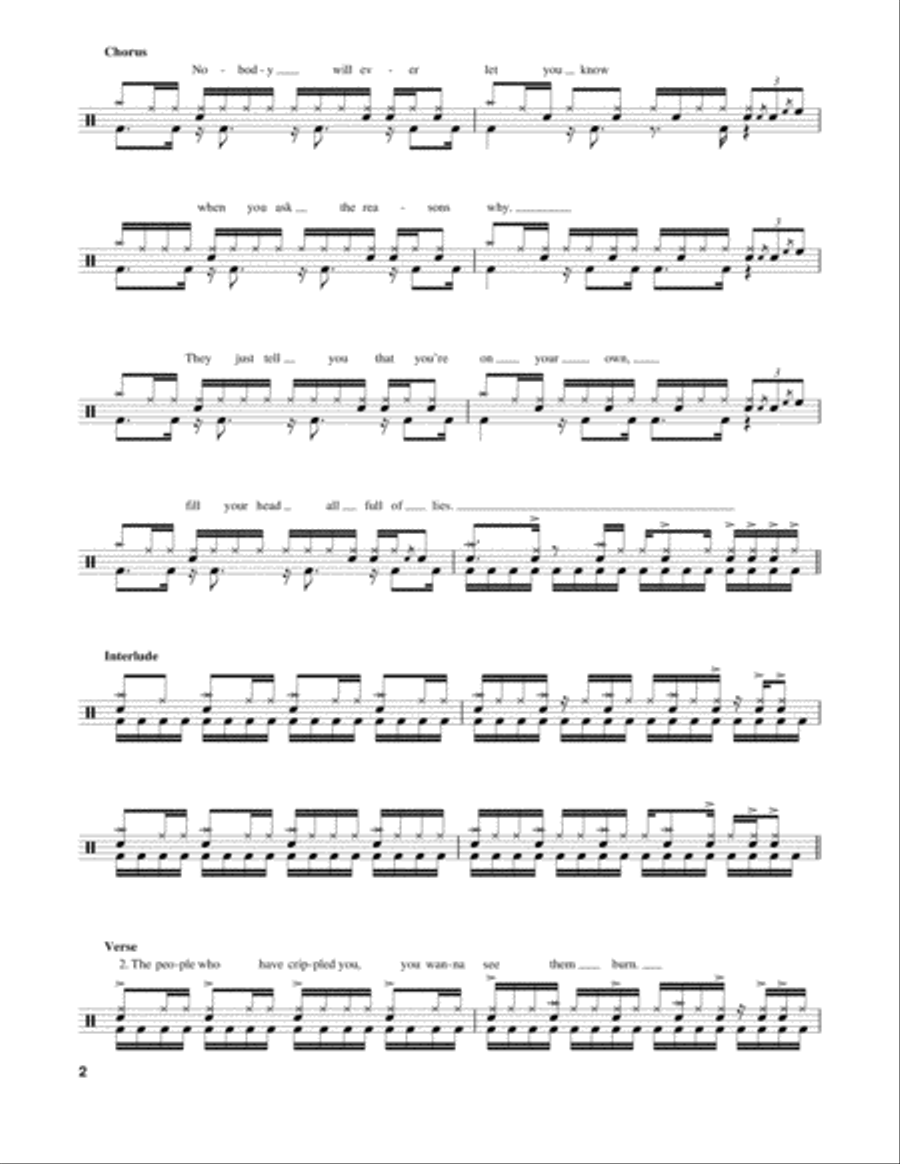 Sabbath, Bloody Sabbath Drum Set scores gallery preview page 2