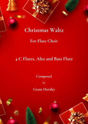 Book cover for "Christmas Waltz" Original for Flute Choir. Early Intermediate.