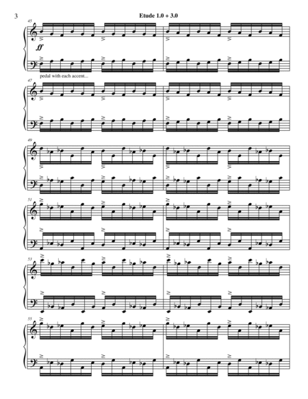 Etude 1.0 + 3.0 for Piano Solo from 25 Etudes using Symmetry, Mirroring and Intervals image number null