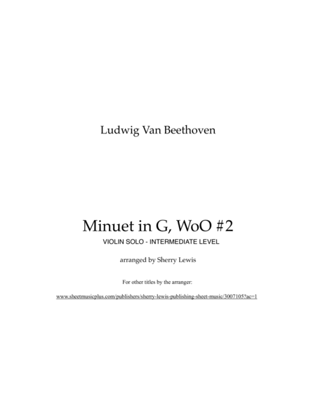 Minuet in G by Beethoven, #2, no opus image number null