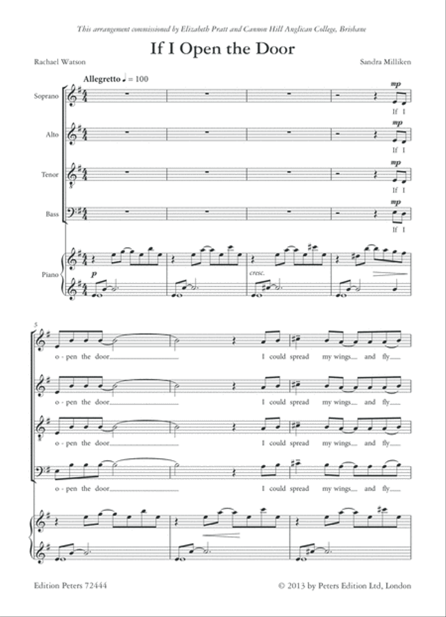 If I open the door for SATB Choir 4-Part scores gallery preview page 3