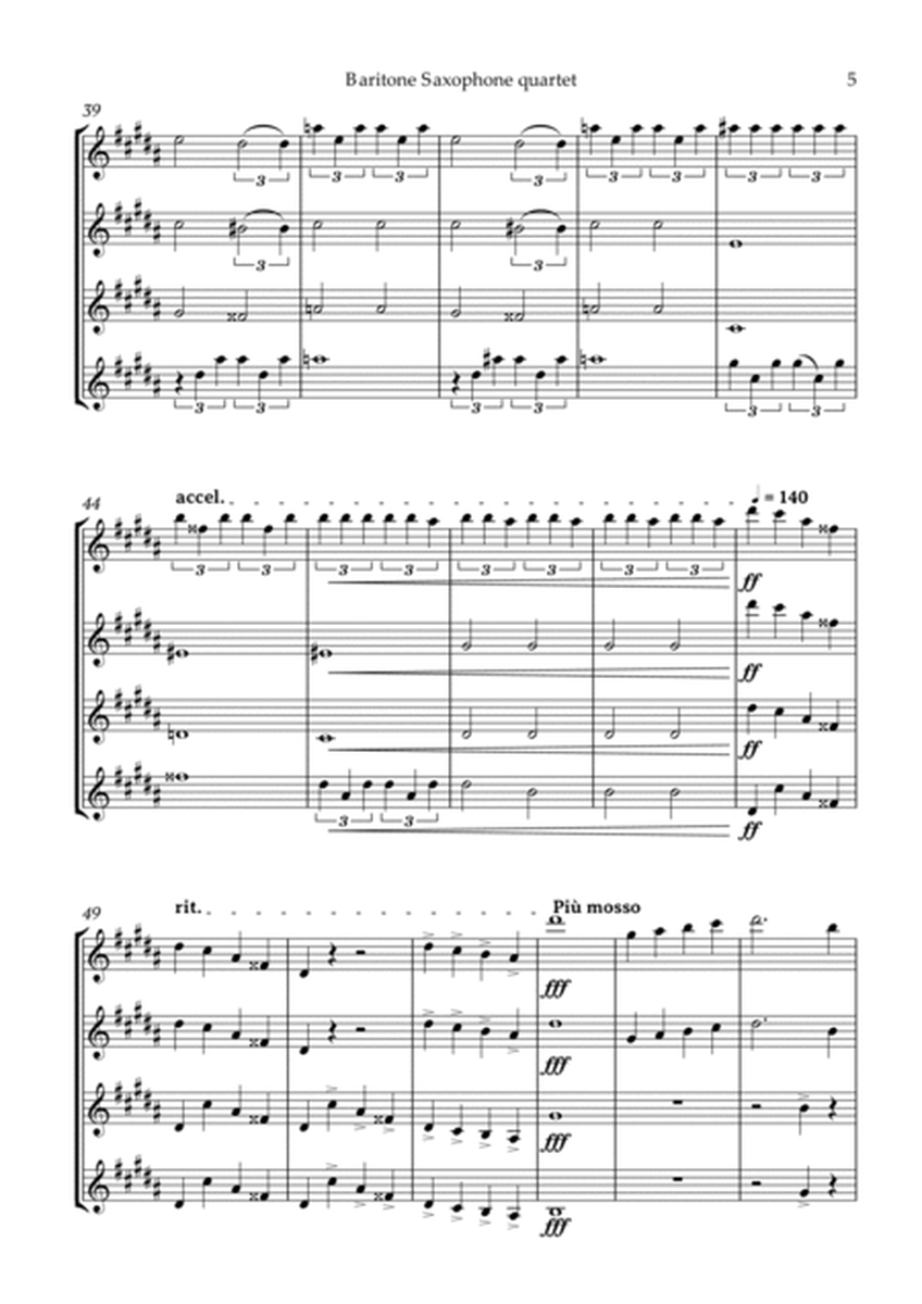 Swan Lake Tchaikovsky Baritone Saxophone Quartet image number null