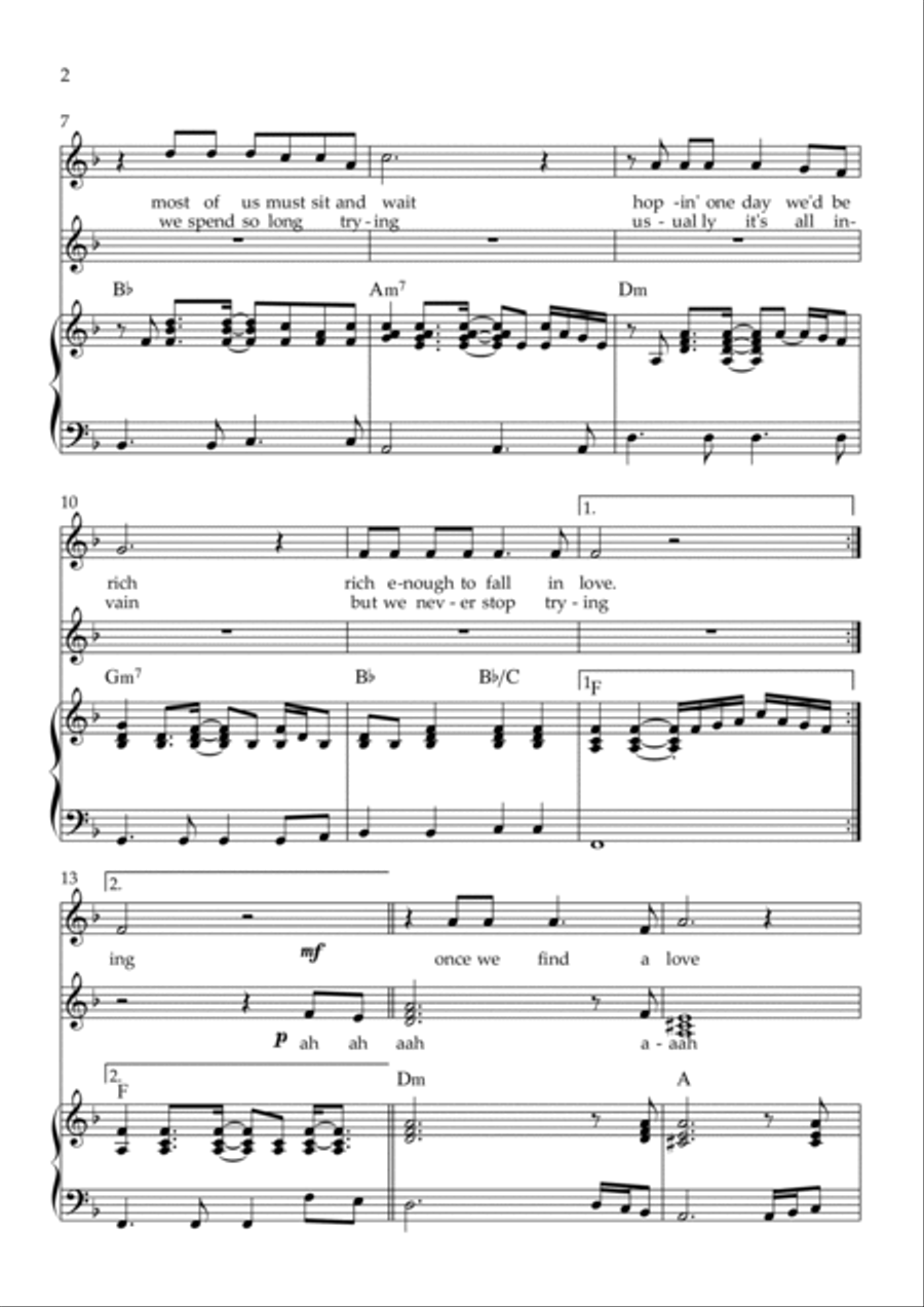 The Price of Love The Price of Love Piano, Vocal, Guitar scores gallery preview page 2