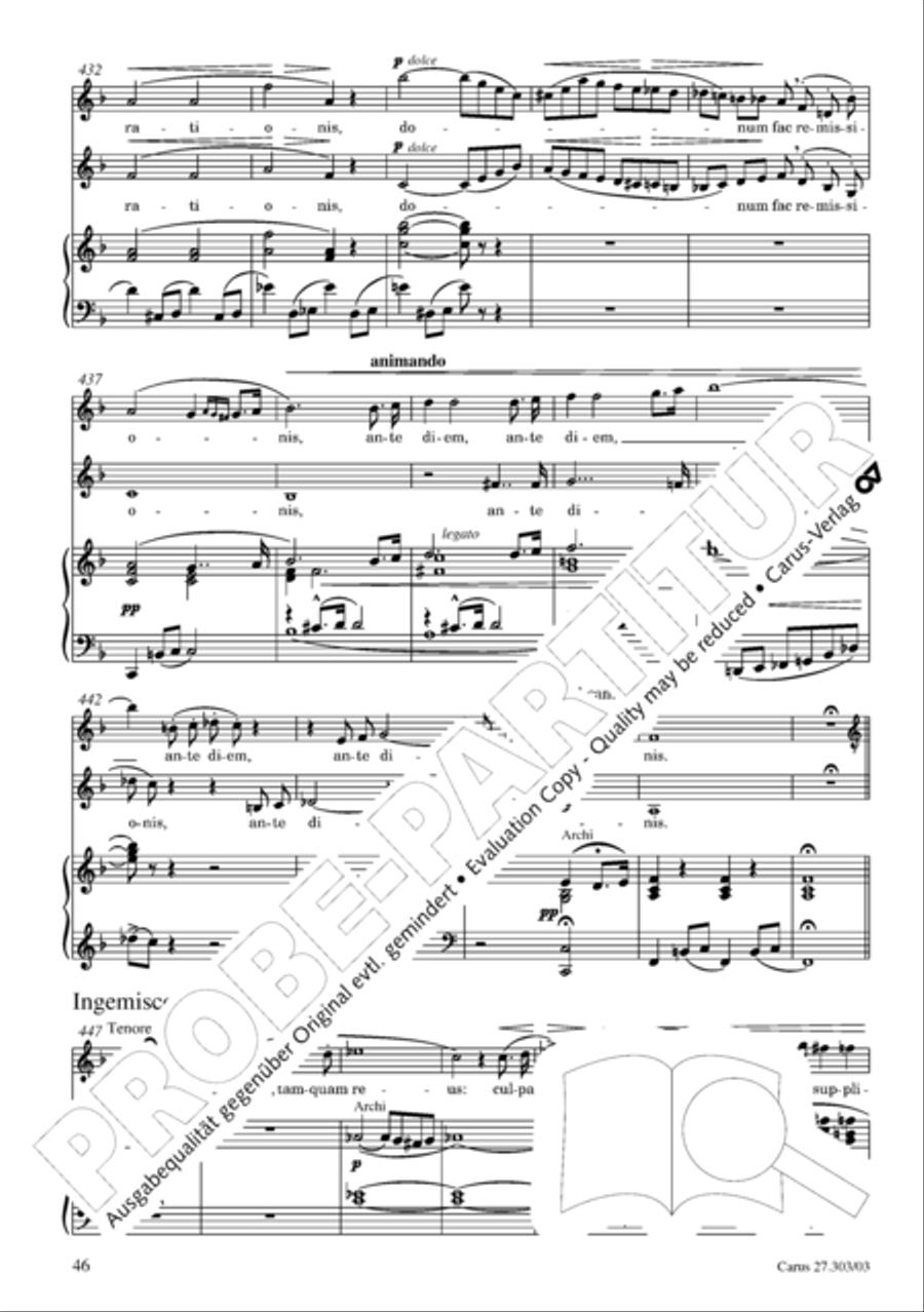 Messa da Requiem 4-Part scores gallery preview page 47