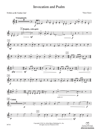 Invocation and Psalm: (wp) B-flat Tuba T.C.