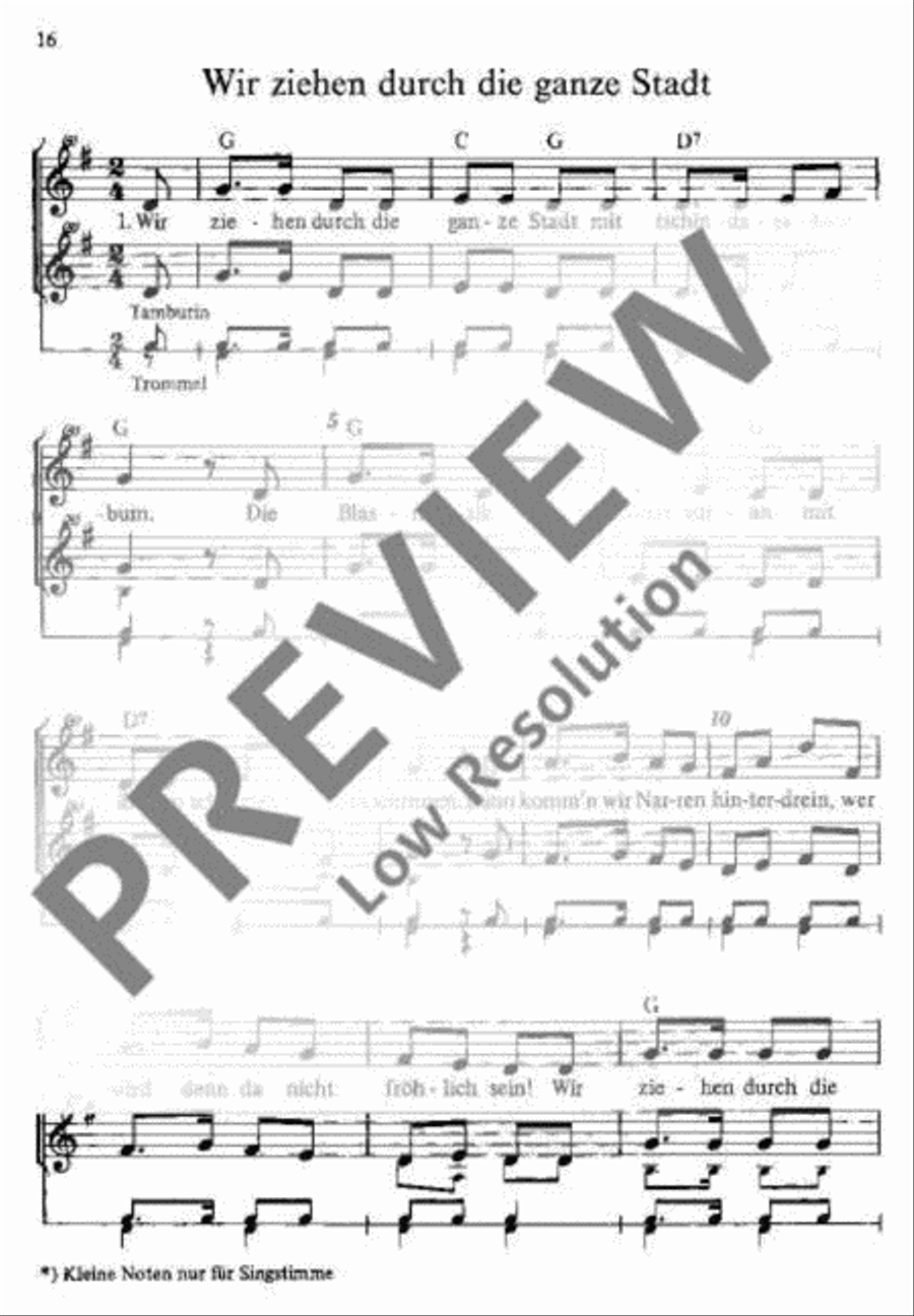 Wir ziehen durch die Stadt Soprano Recorder scores gallery preview page 2