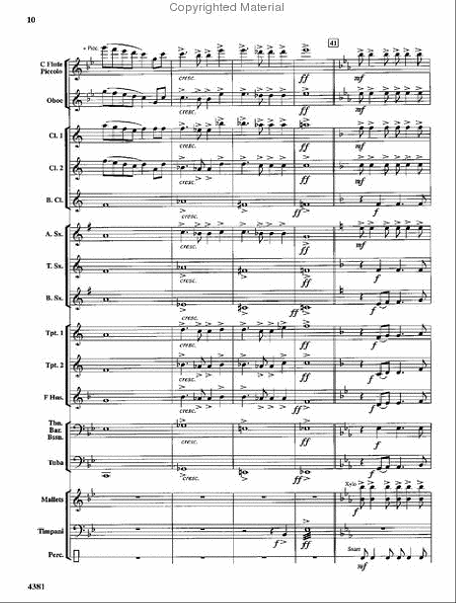 A Hymn of Peace Concert Band scores gallery preview page 9