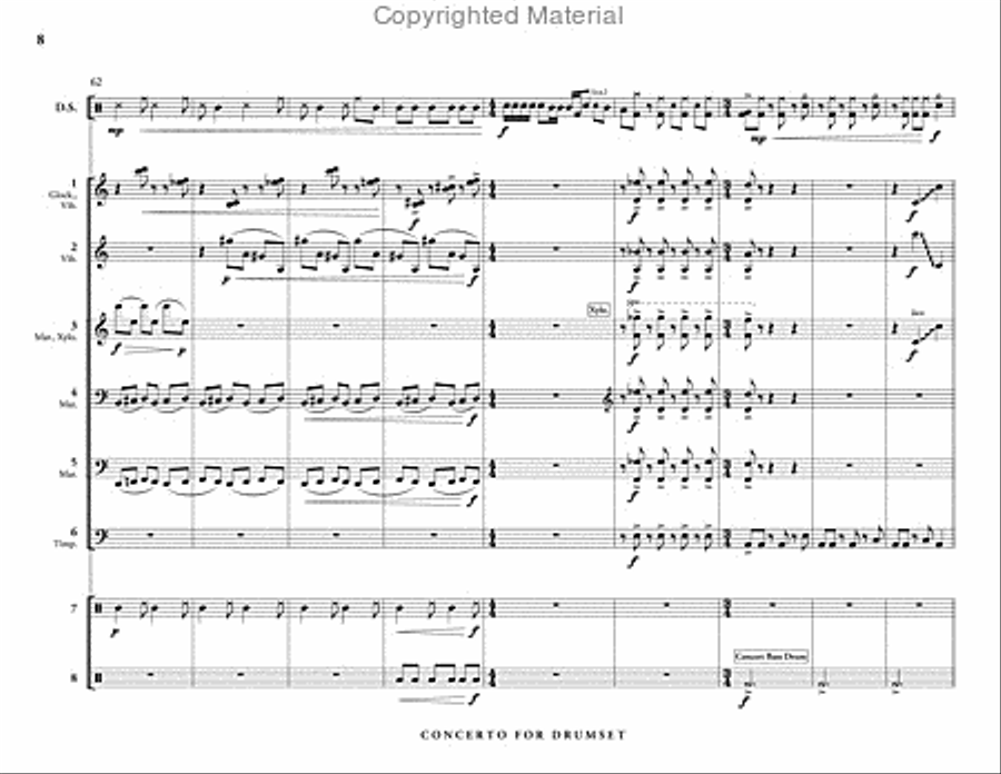 Concerto for Drumset and Percussion Ensemble (score & parts) Percussion Ensemble scores gallery preview page 9