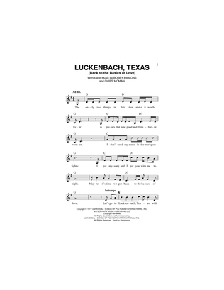 Luckenbach, Texas (Back To The Basics Of Love)