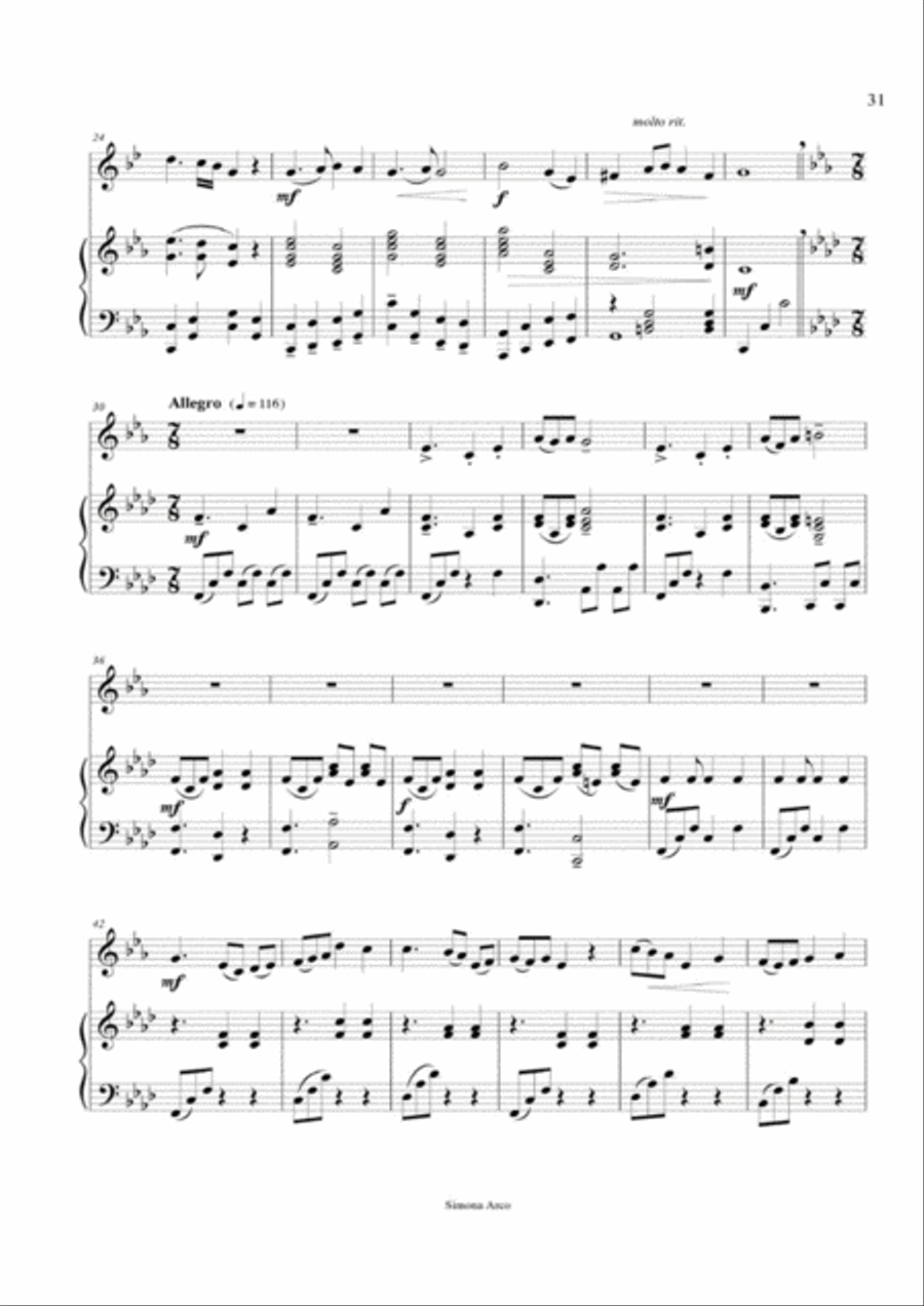 Aria and Dance Horn scores gallery preview page 3