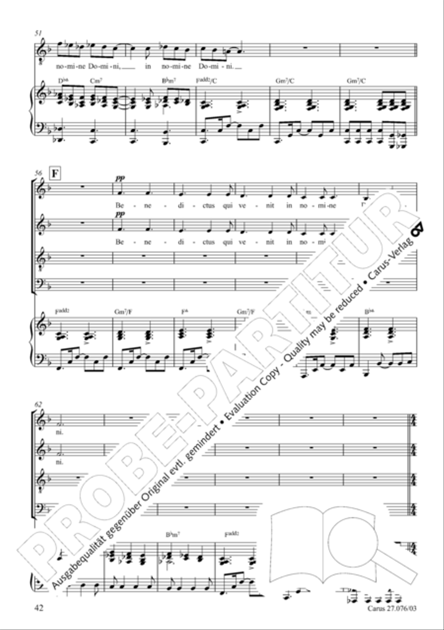 Missa in tempore incerto 4-Part scores gallery preview page 43