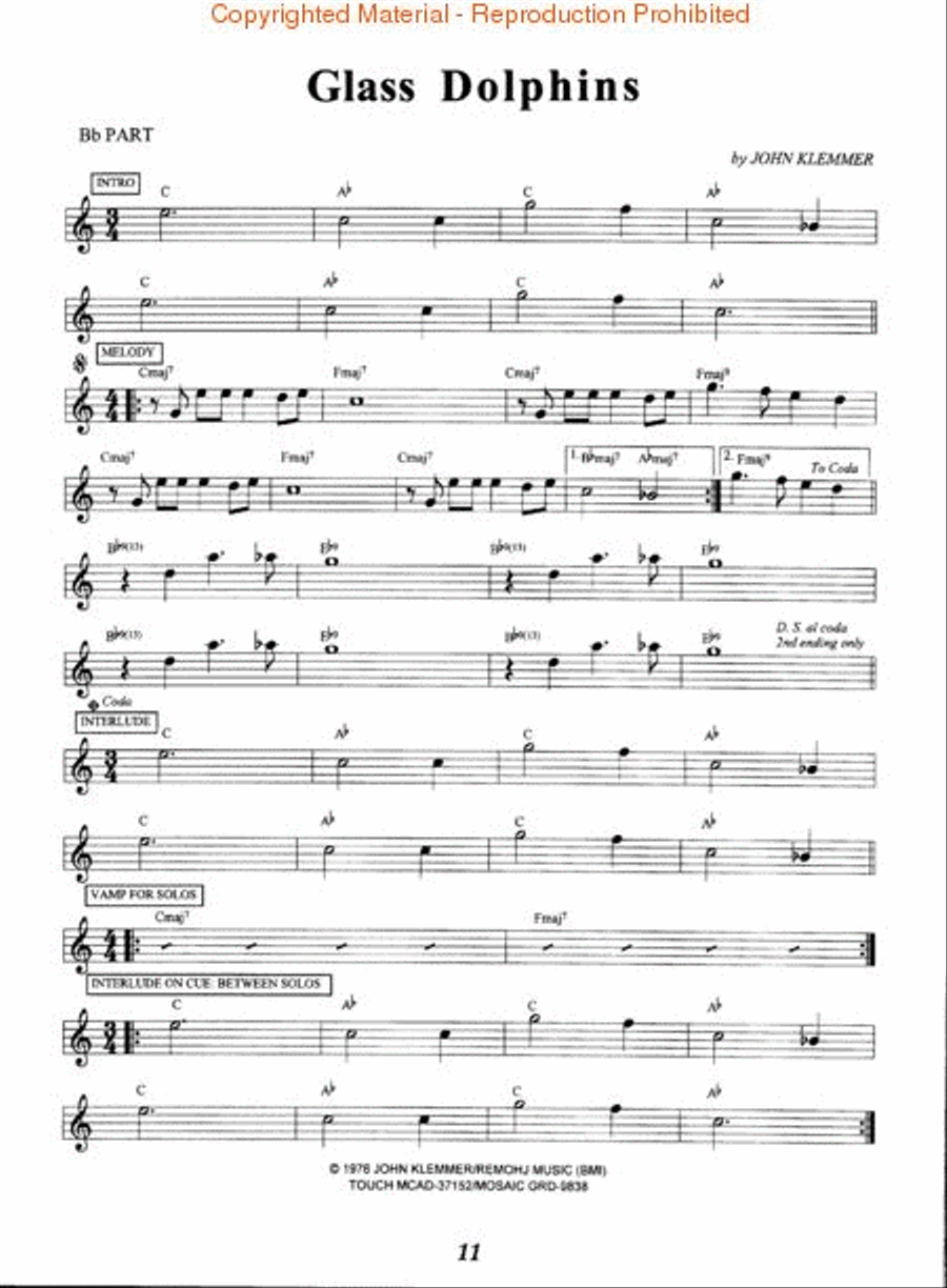 The Classic John Klemmer Songbook Saxophone Solo scores gallery preview page 3