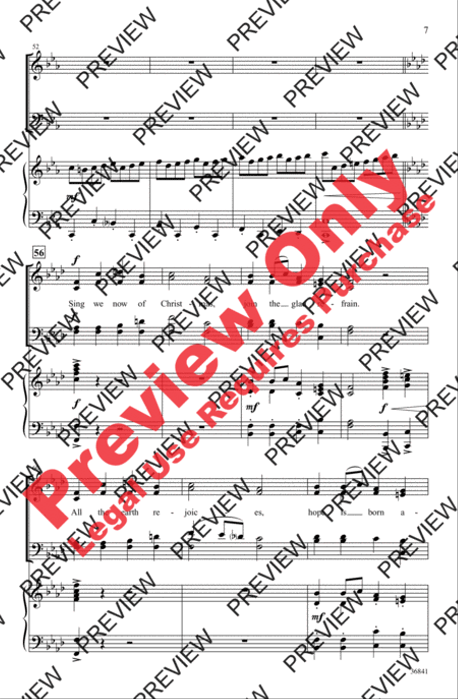 Sing We Now of Christmas 4-Part scores gallery preview page 7