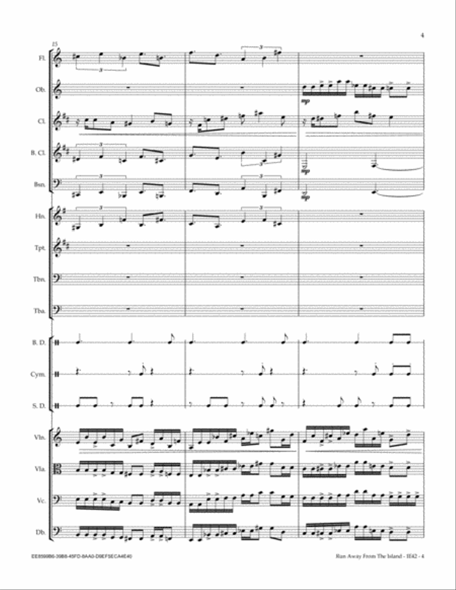 Run Away From The Island Full Orchestra scores gallery preview page 5
