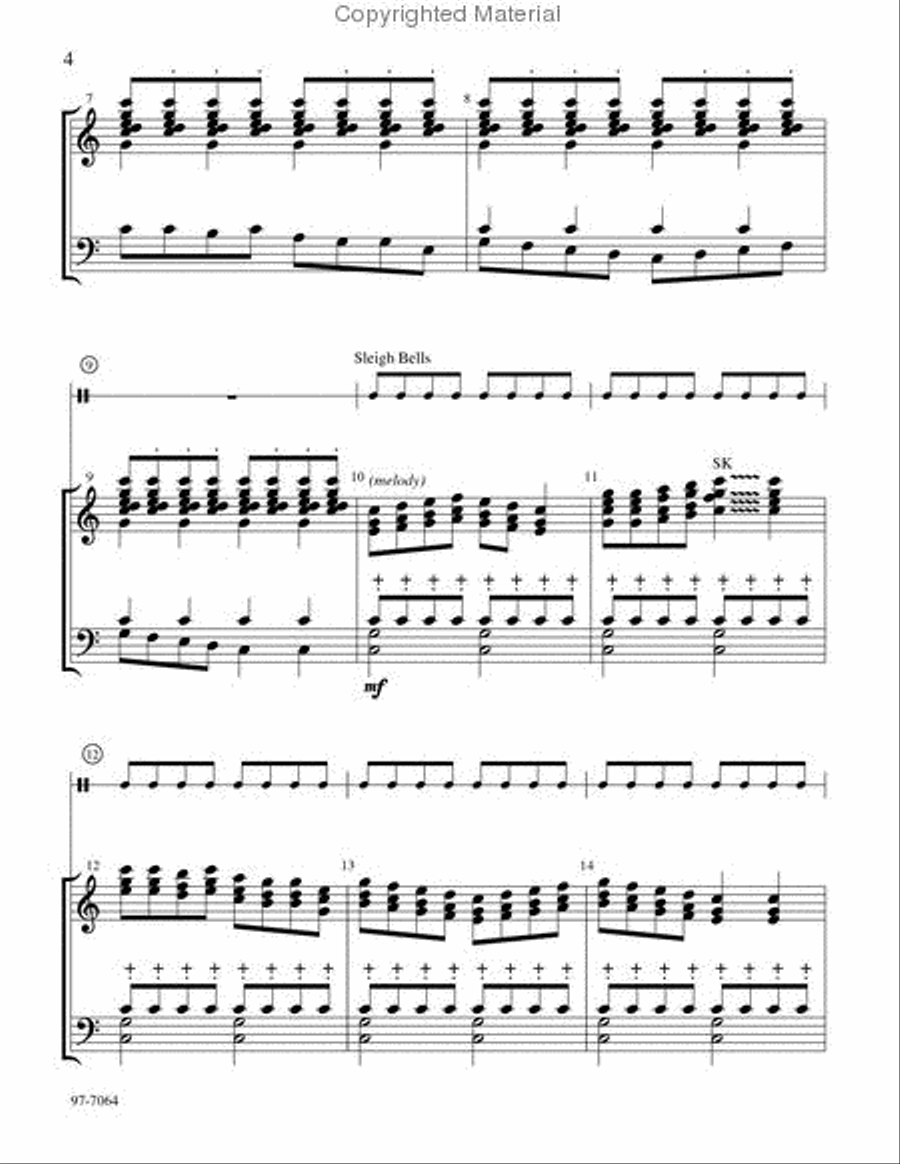 Nativity Carol Handbell Choir scores gallery preview page 3