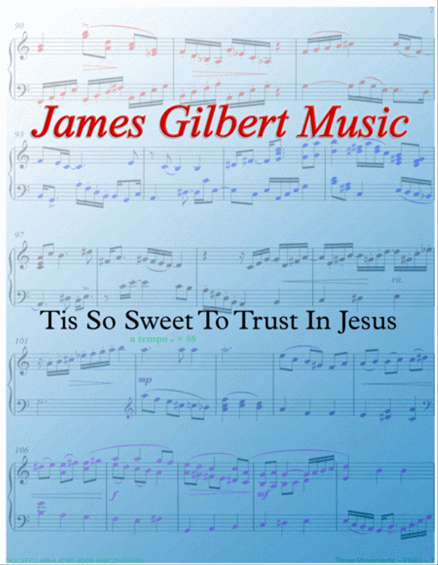 'Tis So Sweet To Trust In Jesus Full Orchestra scores gallery preview page 1