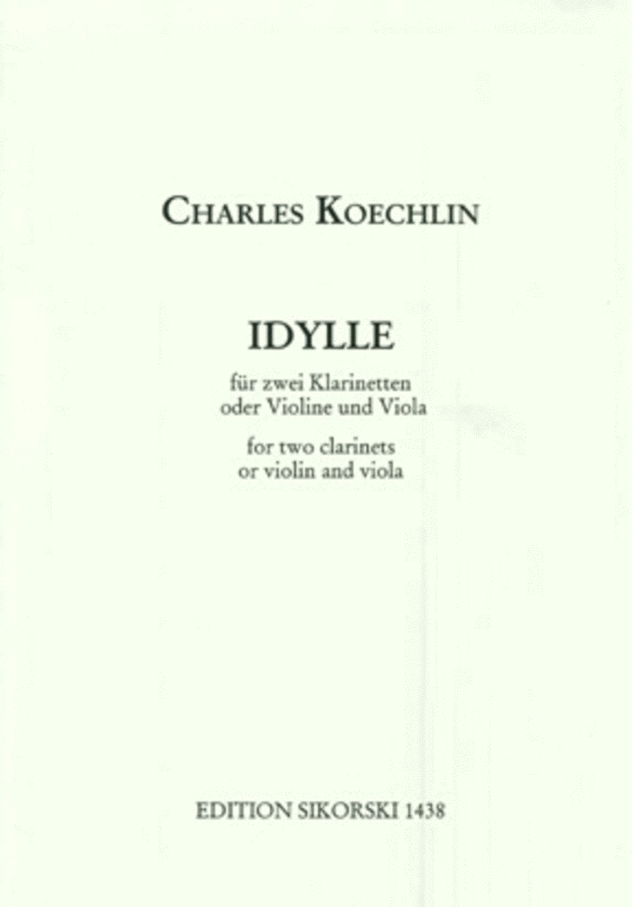 Idylle For Due (2) Clarinets ** Archive Edition Only ** Clarinet scores gallery preview page 1