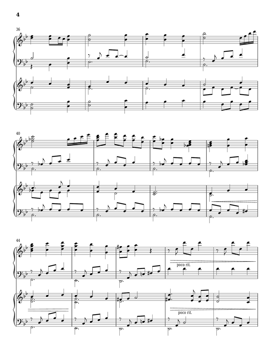 It Came Upon The Midnight Clear Piano Duet scores gallery preview page 4