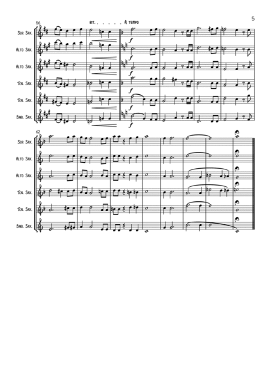 My Tribute Woodwind Ensemble scores gallery preview page 5