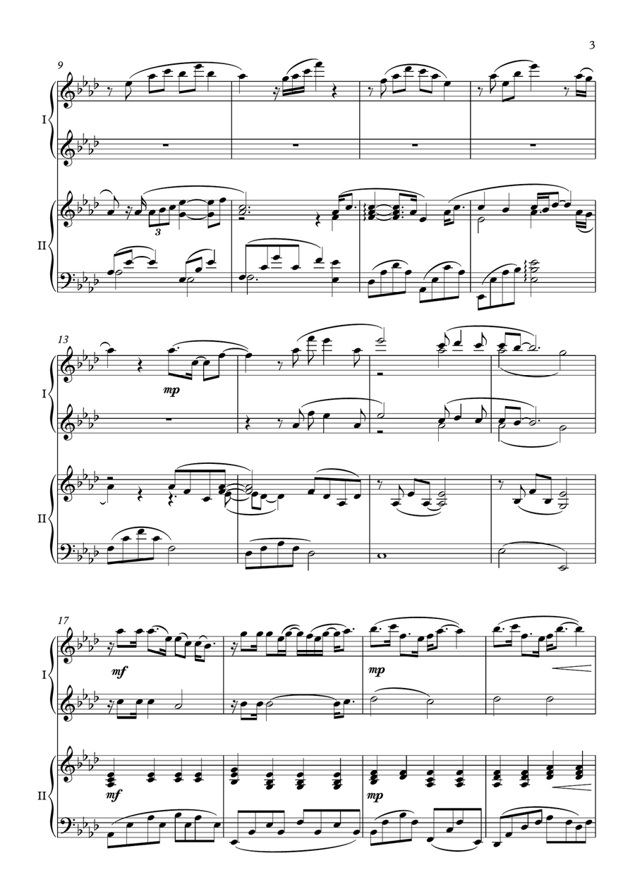 Never Enough 1 Piano, 4-Hands scores gallery preview page 3