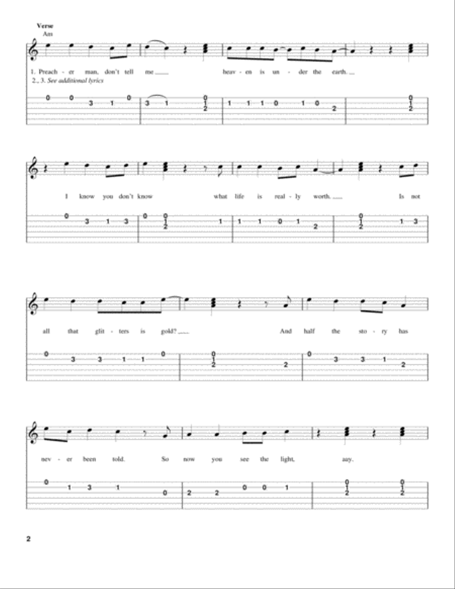 Get Up Stand Up Guitar Tablature scores gallery preview page 2