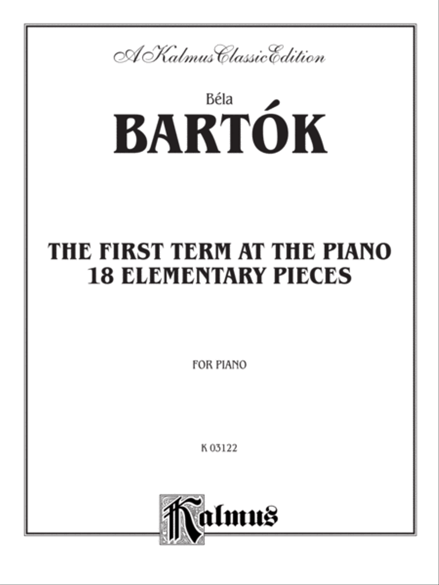 The First Term at the Piano -- Eighteen Elementary Pieces Piano Solo scores gallery preview page 2
