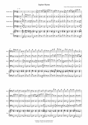 Book cover for Jupiter Hymn for Double Bass Quartet