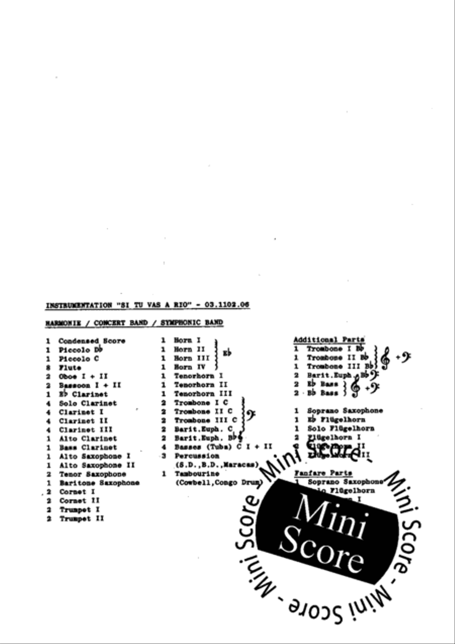 Si Tu Vas a Rio Big Band scores gallery preview page 4