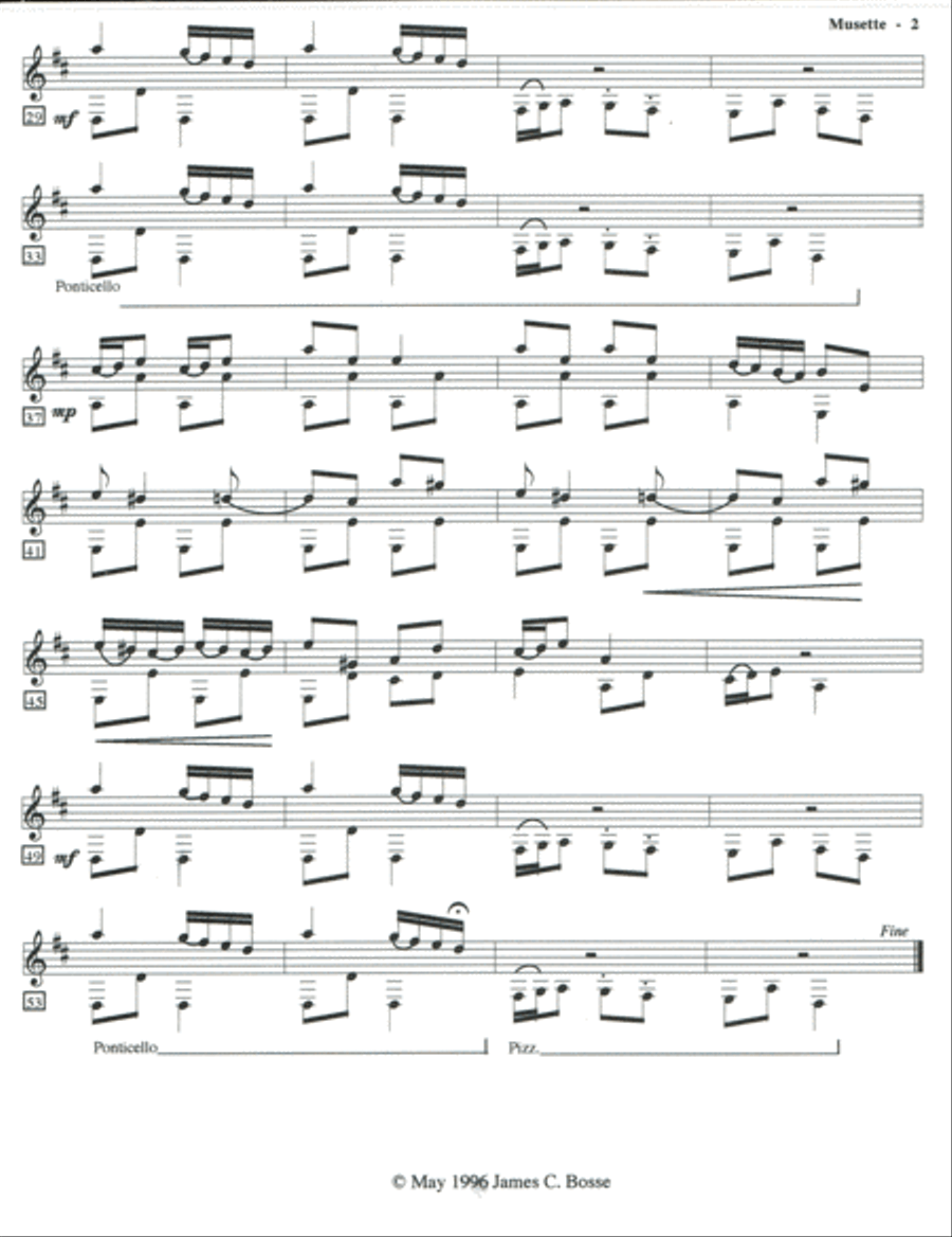 Musette Classical Guitar scores gallery preview page 2