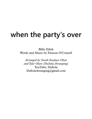 Book cover for When The Party's Over