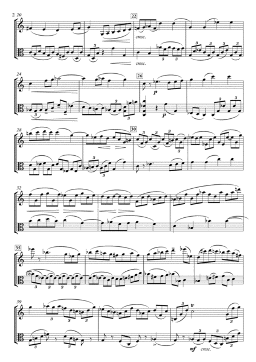 Suite for Violin and Viola, Op.109 String Duet scores gallery preview page 2