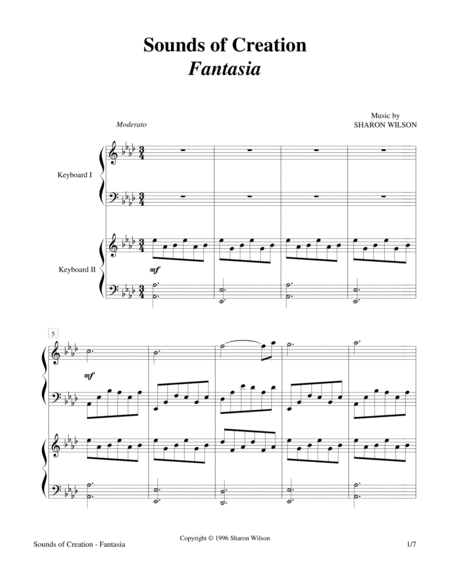 Sounds of Creation - Fantasia (Keyboard Duet; 2 Pianos, 4 Hands) image number null