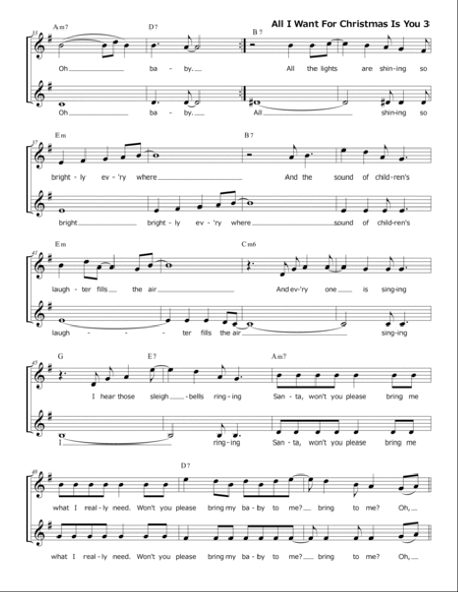 All I Want For Christmas Is You SA scores gallery preview page 3
