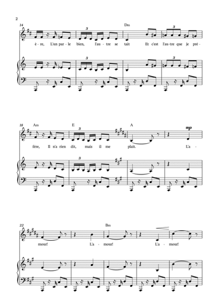 Habanera from Carmen for Trumpet with piano and chords. image number null