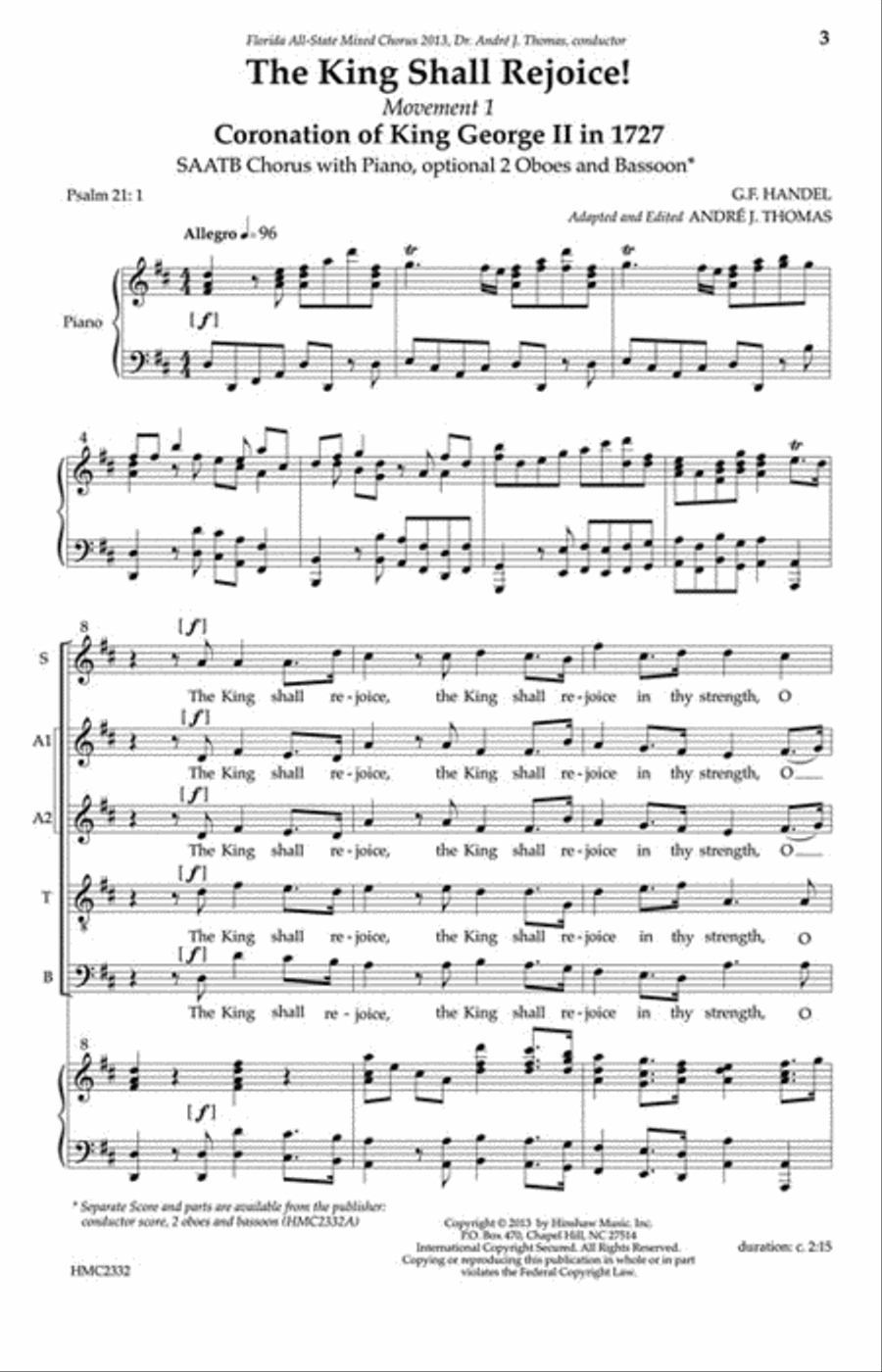 The King Shall Rejoice! Choir scores gallery preview page 2