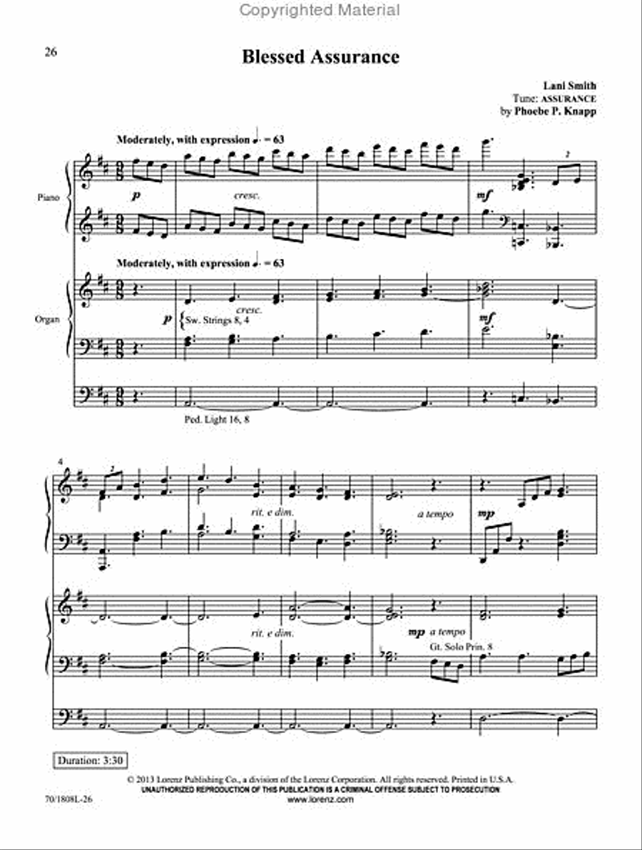 Showers of Blessing Organ scores gallery preview page 5