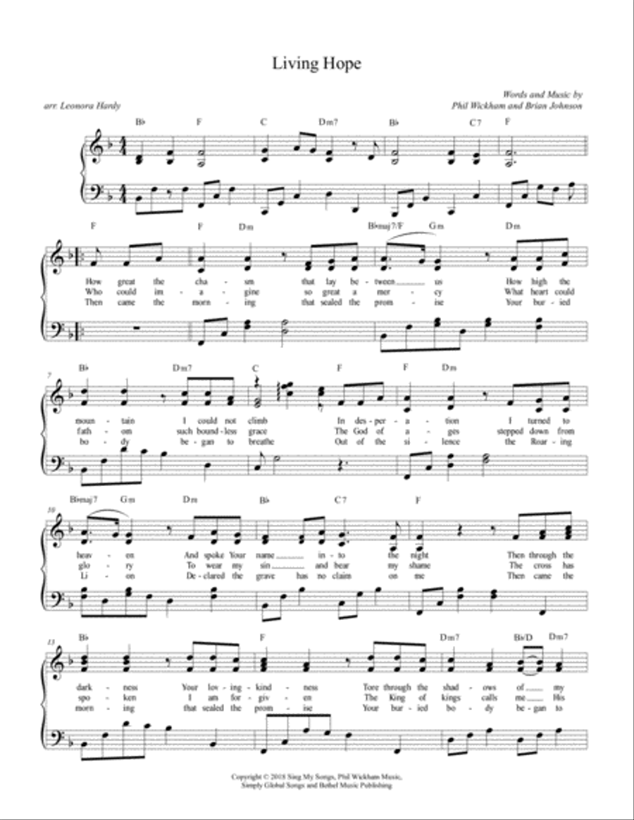 Living Hope Voice scores gallery preview page 1
