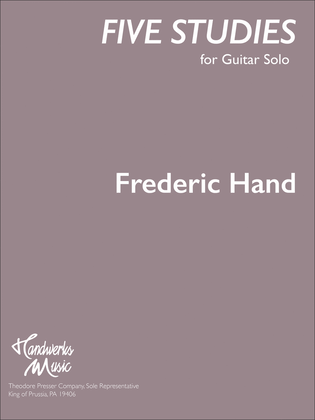 Book cover for Five Studies for Guitar Solo
