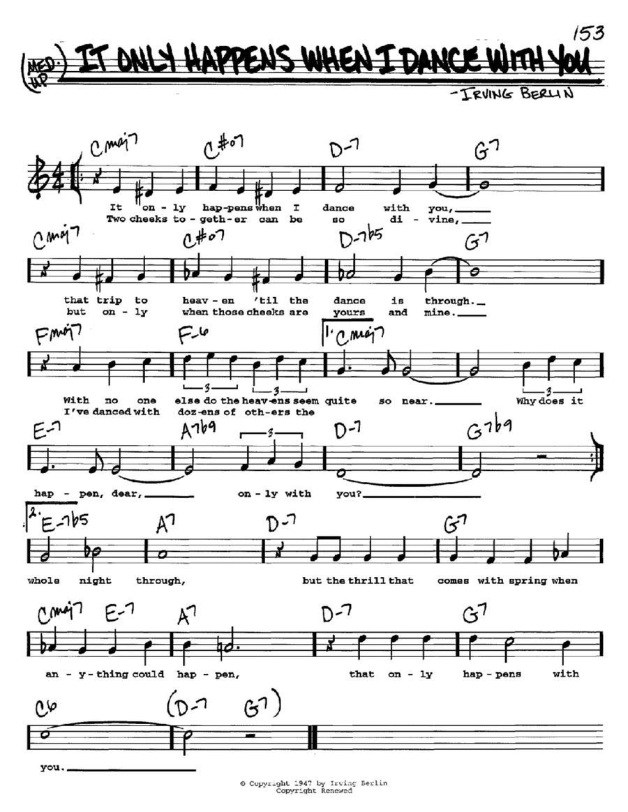 It Only Happens When I Dance With You Voice scores gallery preview page 1