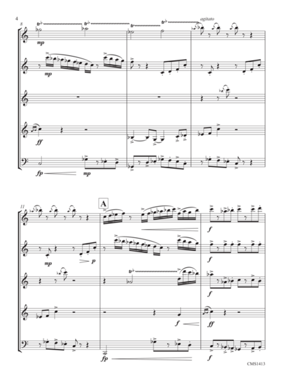 The Violent Rain's Mambo The Violent Rain's Mambo Woodwind Quintet scores gallery preview page 3