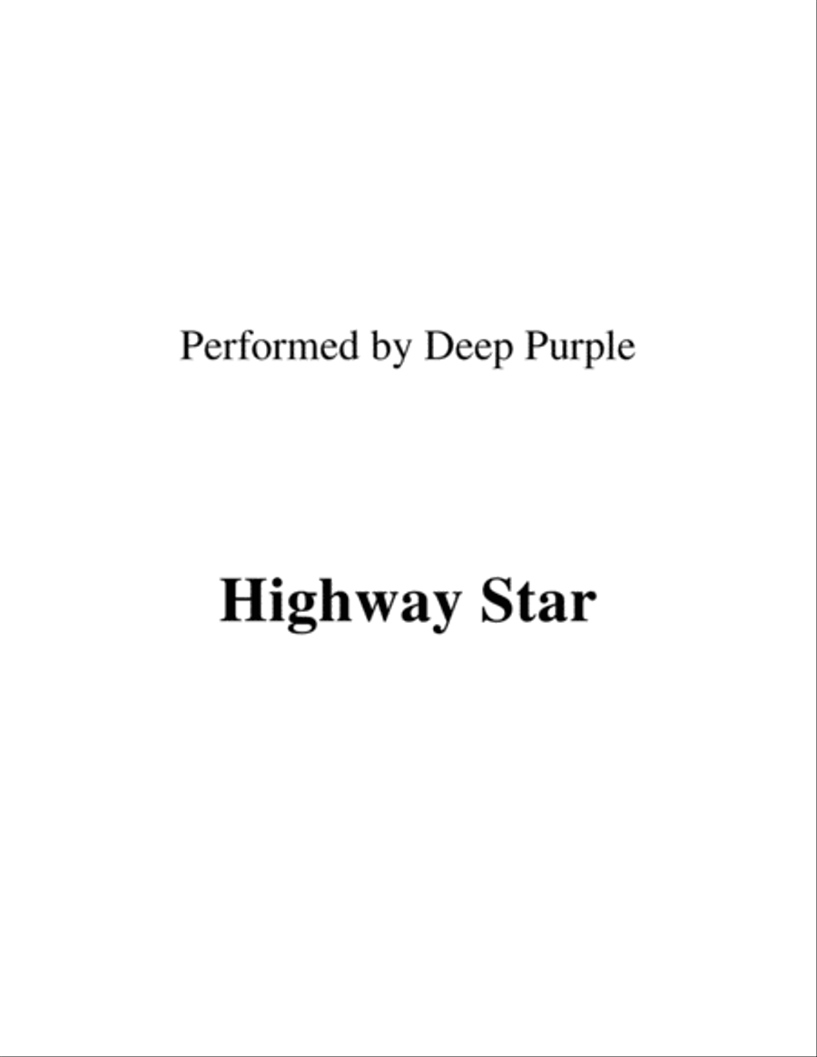 Highway Star Highway Star Small Ensemble scores gallery preview page 1