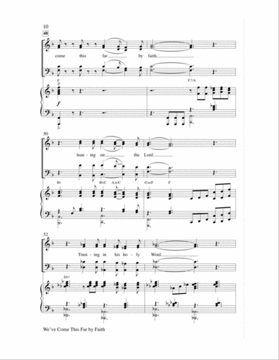 We've Come This Far By Faith Choir scores gallery preview page 10