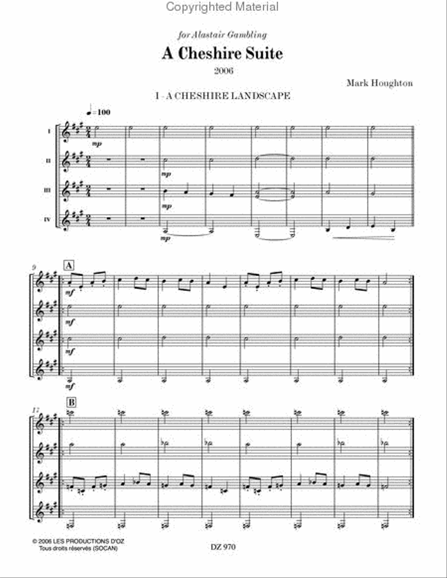 A Cheshire Suite Guitar Ensemble scores gallery preview page 2