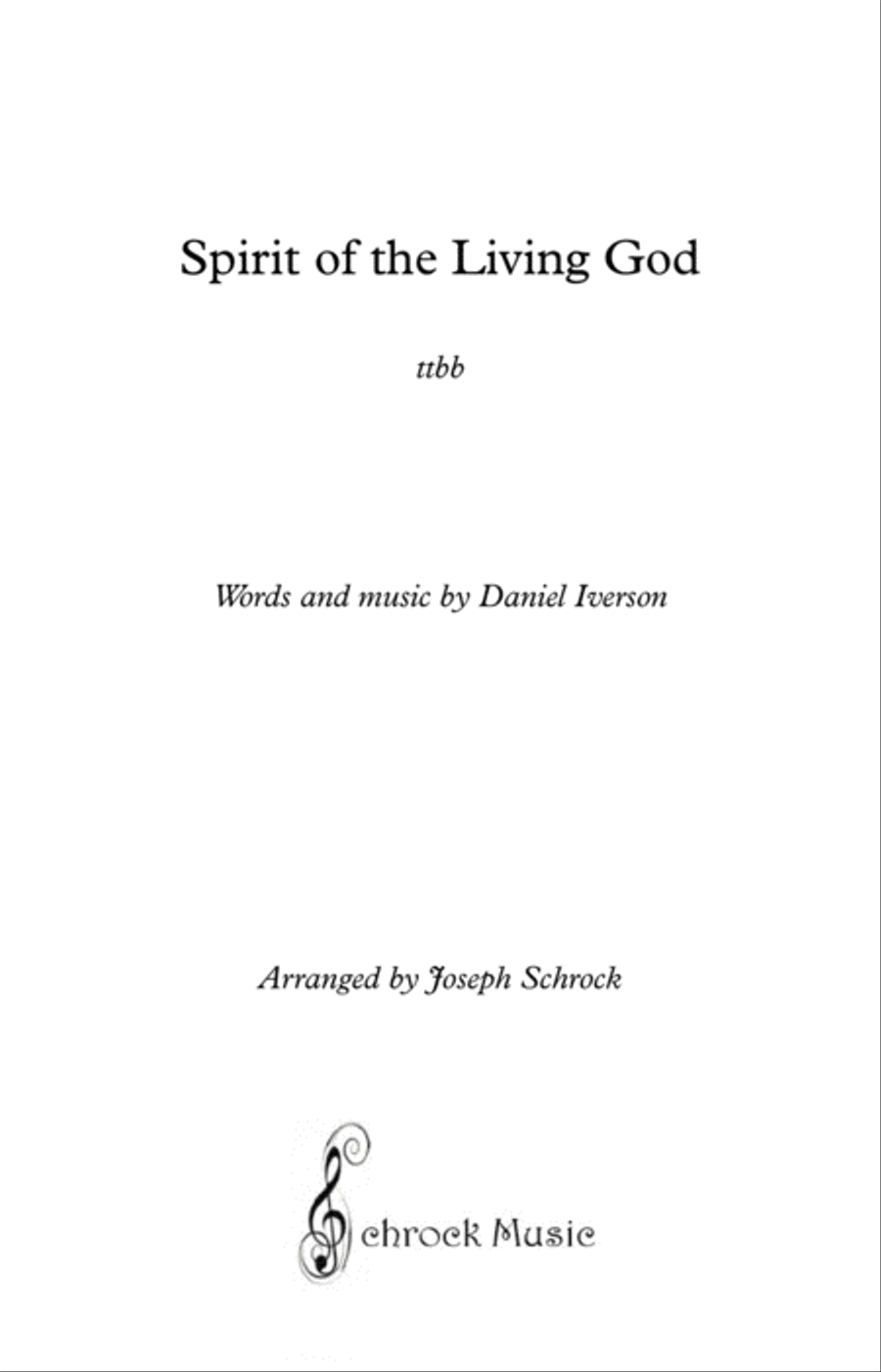 Spirit Of The Living God Spirit Of The Living God TTBB scores gallery preview page 1