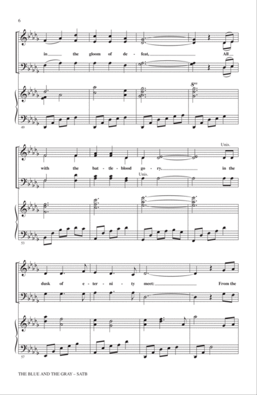 The Blue And The Gray The Blue And The Gray 4-Part scores gallery preview page 5