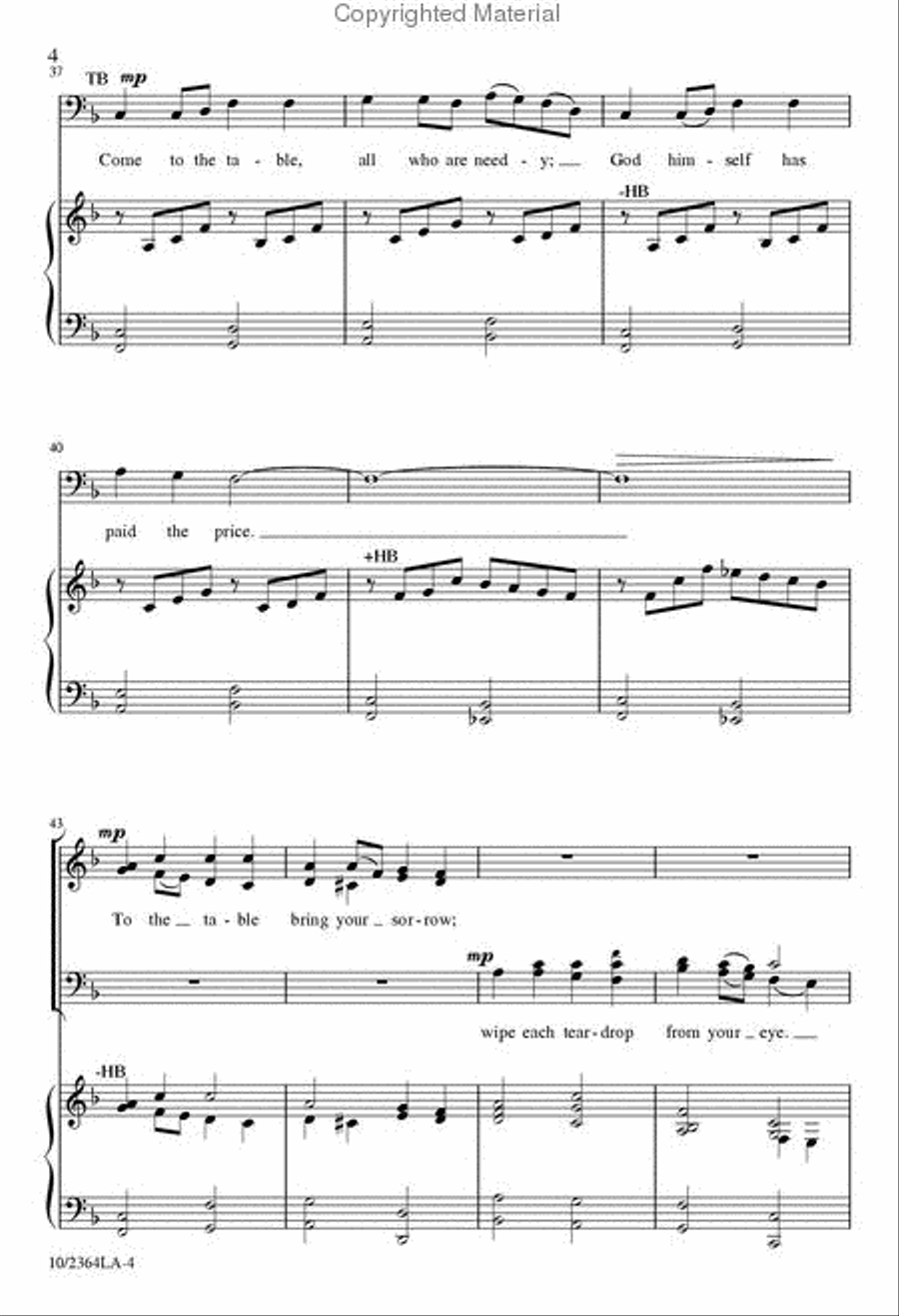 Come to the Table 4-Part scores gallery preview page 5