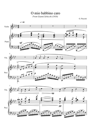 Book cover for Giacomo Puccini - O mio babbino caro (Violin Solo)